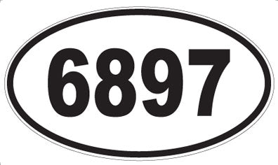 6897 - Oval Sticker