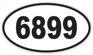 6899 - Oval Sticker