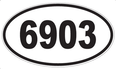 6903 - Oval Sticker