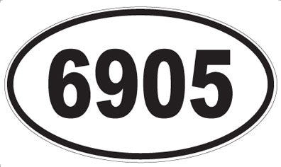6905 - Oval Sticker