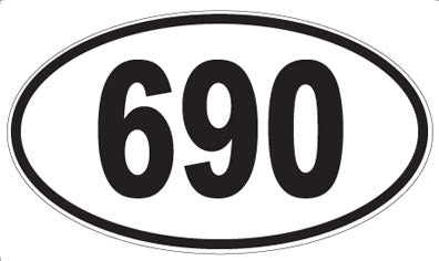 690 - Oval Sticker