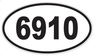 6910 - Oval Sticker