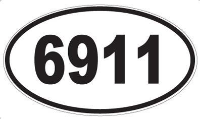 6911 - Oval Sticker