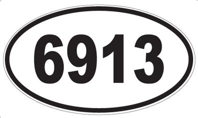 6913 - Oval Sticker
