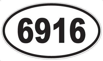 6916 - Oval Sticker