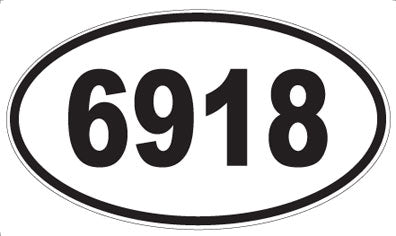6918 - Oval Sticker