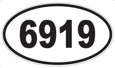 6919 - Oval Sticker