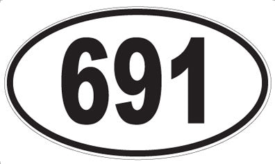 691 - Oval Sticker