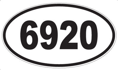 6920 - Oval Sticker