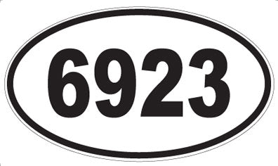 6923 - Oval Sticker