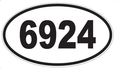 6924 - Oval Sticker