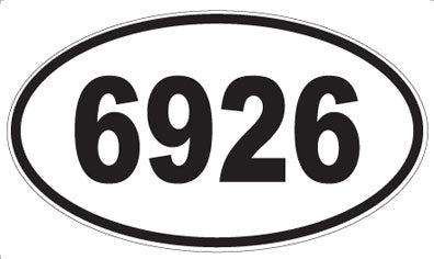 6926 - Oval Sticker