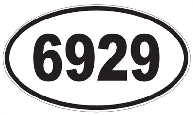 6929 - Oval Sticker
