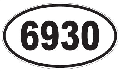 6930 - Oval Sticker