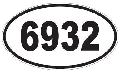 6932 - Oval Sticker