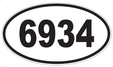 6934 - Oval Sticker