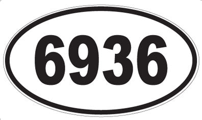 6936 - Oval Sticker