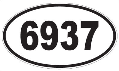 6937 - Oval Sticker