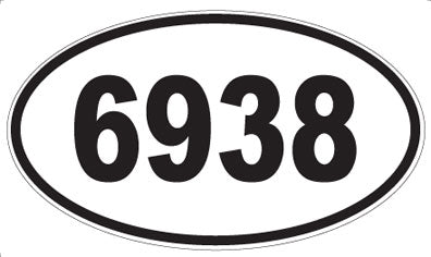 6938 - Oval Sticker