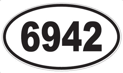 6942 - Oval Sticker