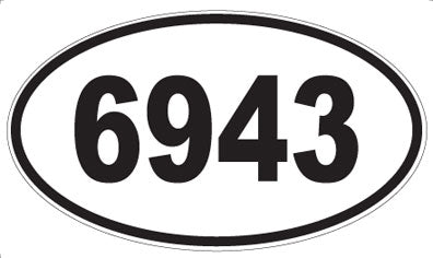 6943 - Oval Sticker