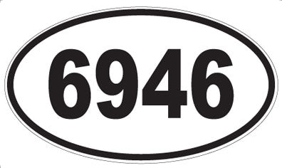 6946 - Oval Sticker