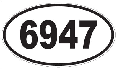 6947 - Oval Sticker