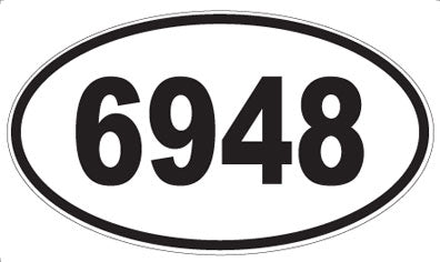 6948 - Oval Sticker