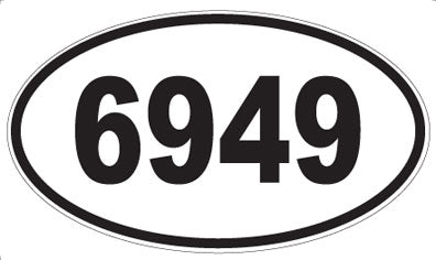 6949 - Oval Sticker