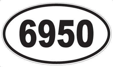 6950 - Oval Sticker
