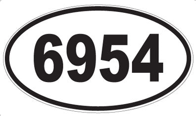 6954 - Oval Sticker
