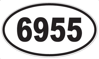 6955 - Oval Sticker