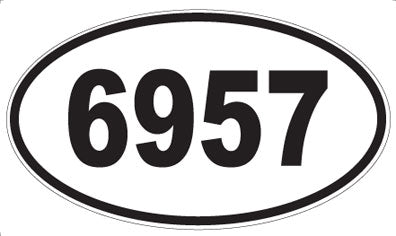 6957 - Oval Sticker