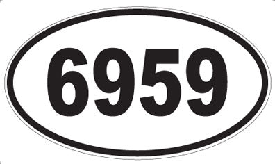 6959 - Oval Sticker