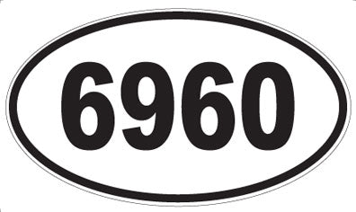6960 - Oval Sticker