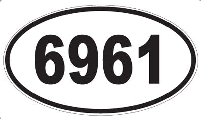 6961 - Oval Sticker