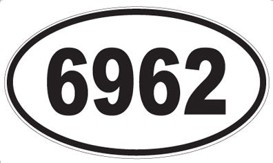 6962 - Oval Sticker