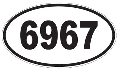 6967 - Oval Sticker