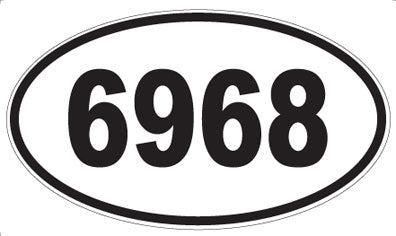 6968 - Oval Sticker