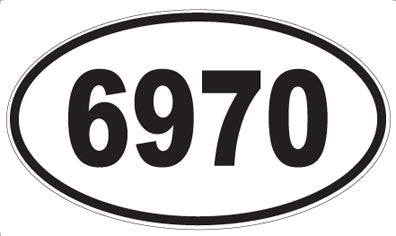 6970 - Oval Sticker