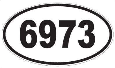 6973 - Oval Sticker