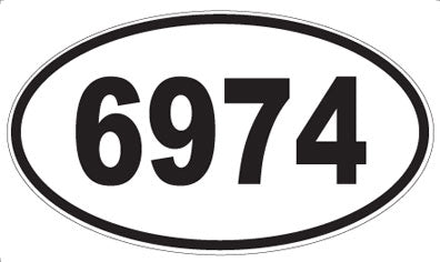 6974 - Oval Sticker
