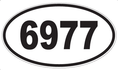 6977 - Oval Sticker