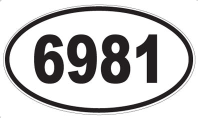 6981 - Oval Sticker