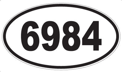 6984 - Oval Sticker