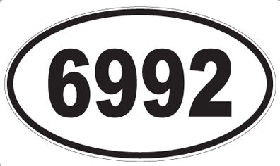 6992 - Oval Sticker