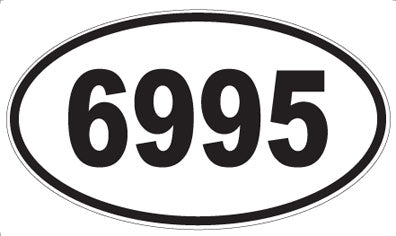 6995 - Oval Sticker