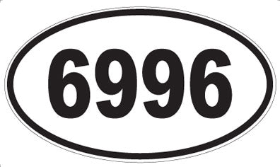 6996 - Oval Sticker