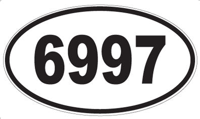 6997 - Oval Sticker
