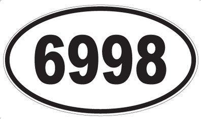 6998 - Oval Sticker